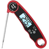 Digitales Fleischthermometer, Lebensmittelthermometer mit sofortiger Anzeige zum Grillen und Kochen, wasserdichte Küchensonde mit