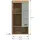 xonox.home - Hängeschrank Scout 37x79x24 cm in Artisan Eiche und Salbei - Wandhängender Badschrank - stabile Konstruktion erstklassige Qualität