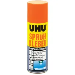 UHU Sprühkleber, permanent, transparent, 200 ml