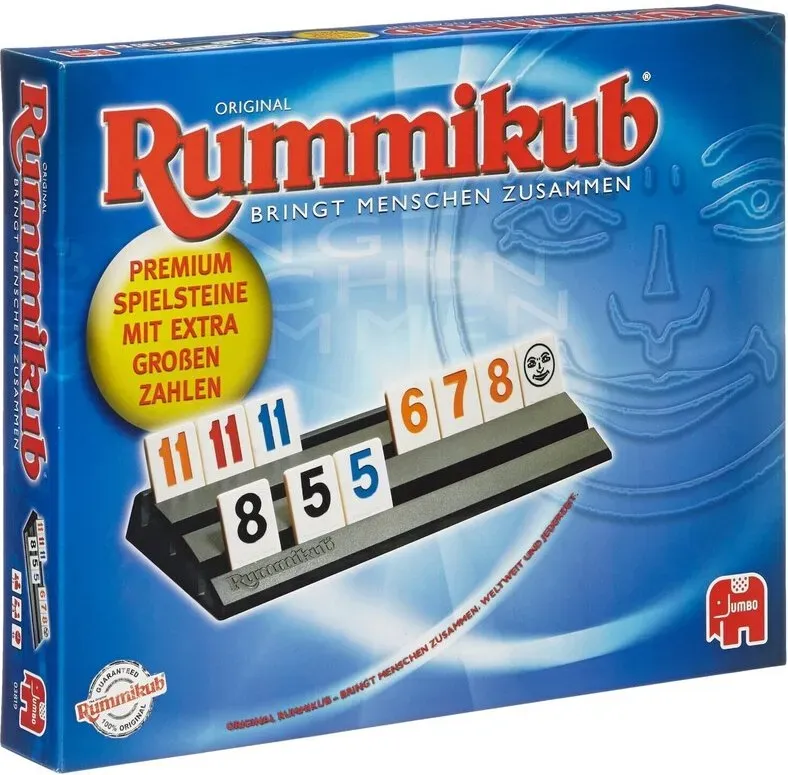 Jumbo Spiele Original Rummikub XXL - Der Klassiker unter den Gesellschaftsspielen im Großformat für Erwachsene und Kinder ab 7 Jahren