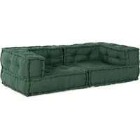 2-Sitzer-Modulsofa Grün 140x70x36 cm Stoff - Grün