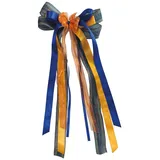 NESTLER Schultütenschleife blau/orange/jute 23x50cm