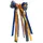 NESTLER Schultütenschleife blau/orange/jute 23x50cm