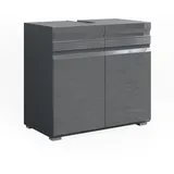 Vicco Waschbeckenunterschrank FREDDY Anthrazit Hochglanz Unterschrank Badschrank