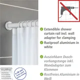 Wenko Duschvorhangstange Luz 70-115 cm weiß