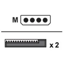 Supermicro - Netzteil - interne Stromversorgung, 4-polig (M)