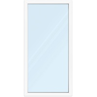 Fenster 100x,200 cm, Kunststoff Profil aluplast IDEAL® 4000, Weiß, 1000x2000 mm, einteilig festverglast, 2-fach Verglasung, individuell konfigurieren