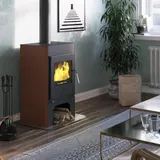 HS Flamingo Espo 3 Kaminofen Braun 9 kW Holzofen Holzkamin Ofen Kamin