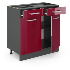 Vicco Schubladenschrank R-Line 80 x 81,6 x 46 cm Rot