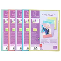 Exacompta 5839E 10er Pack Sichtmappe KreaCover Pastell aus Kunststoff