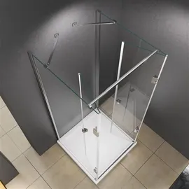 Buylando Emma Komplettdusche 90 x 195 cm transparent/8mm Duschwanne