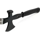 Wiltec 3-in-1 Mehrzweckbeil 350 mm mit Spaltbeil, Hammer, Nageleisen, Brechstange für Outdoor und Baustelle, Überlebenswerkzeug, Axt