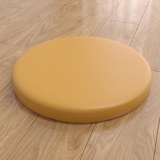 Trayosin Sitzkissen Rund Sitzkissen Stuhl Memory Foam aus Kunstleder Sitzkissen Boden Rund Sitzauflagen Dauerhaft rutschfest Gemütlich Sitzpolster für Tatami Garten Büro (Gelb,35cm)