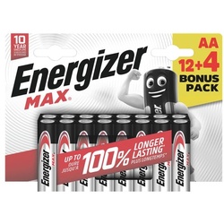 Energizer 16er-Pack Batterien »Max Alkaline« Mignon / AA Promotion Pack 12+4
