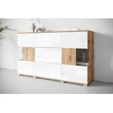 INOSIGN Sideboard »Kenia«, (1 St.), Sideboard mit 3 Schubladen, 6 Fächern, Glastüren, Breite 150 cm