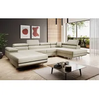 Luxusbetten24 Schlafsofa Designer Sofa Lago, mit Stauraum und Schlaffunktion beige