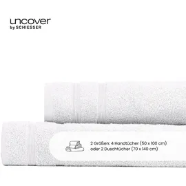 SCHIESSER Brooklyn Handtuchset 70 x 140 cm weiß 2 St.