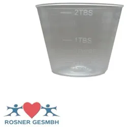 Rosner Medikamentenbecher Plastik 30ml, transparent