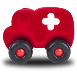 Rubbabu Spielzeug-Auto Spielzeugauto aus Naturkautschuk - Krankenwagen (rot, 18cm) rot