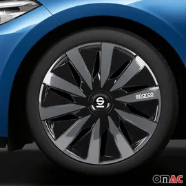 Sparco Radabdeckungen Lazio 16 Zoll ABS schwarz / grau 4er Set - Schwarz