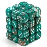 Chessex Marmor Oxi-CopperD6 Würfel-Set, 12 mm