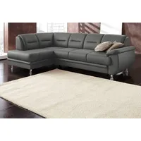 sit&more Ecksofa SIT & MORE "Mailand L-Form, B: 250 cm", grau, B:250cm H:85cm T:164cm, Luxus-Kunstleder;Kunstleder Softlux;NaturLEDER (echtes Rindleder)/Korpus passendes Kunstleder Softlux;Luxus-Microfaser Altara Nubuck (100% Polyester), Sofas, Ecksofa, optional