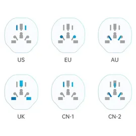 TECH-PROTECT Universal-reiseadapter von EU Weiß