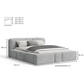 chilly möbel Monte 200 x 200 cm Beige