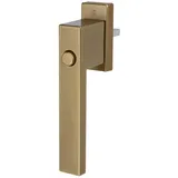 MS Beschläge Aluminium Fenstergriff mit Druckknopf Kinderschutz Rasterolive Griff Gold