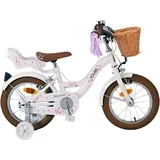 Volare Kinderfahrrad Blossom für Mädchen 14 Zoll Kinderrad in Weiß