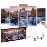 Schipper 609450913 - Malen nach Zahlen Mystisches Patagonien, Südamerikas, Polyptychon, 132 x 72 cm