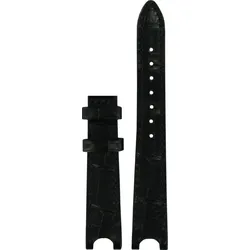 Tissot - Leder Organdy Lederband Schwarz Ohne Schnalle T610035481 - alligator-prägung,rind,schwarz