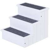 PawHut Haustiertreppe mit 3 Stufen 40,5 x 44,5 x 38 cm (BxTxH)