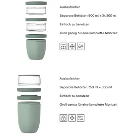 Mepal Ellipse Lunchpot-Set XL grün 0,9 l + 1,05 l 2-teilig
