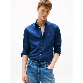 Tommy Hilfiger Herren, Hemd Flex POPLIN Solid Regular fit blau (aegean sea), M