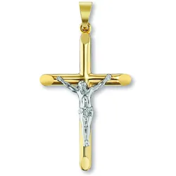 Ketten-Anhänger ONE ELEMENT "Kreuz Anhänger aus 333 Gelbgold", gold, Schmuckanhänger, Damen, Gelbgold 333-Gold, Gelbgold 333, Gold, Damen Gold Schmuck