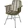 Mendler Esszimmerstuhl HWC-M29, Küchenstuhl Korbstuhl Rattansessel Rattanstuhl Stuhl mit Armlehnen, Kubu Rattan Holz Metall
