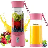 COKUNST Tragbarer Mixer für Smoothies und Shakes, 530ml Smoothie Maker mit 6 Klingen, Wiederaufladbarem Typ-C Portable Blender mit Reisedeckel, Mini Standmixer für Reisen, Küche