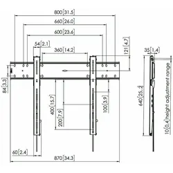Vogels PFW 6800 Display-Wandhalterung fest