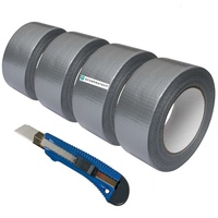 Scorprotect 4x Gewebeklebeband silbergrau Panzertape Gaffaband 48 mm x