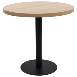 vidaXL Bistrotisch Ø 80 cm hellbraun