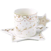 Easy Life Christmas Lights Tasse mit Untertasse