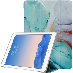 Cadorabo Tablet Book Hülle Bunter Marmor (iPad 4, IPad 3, IPad 2), Tablet Hülle, Grün