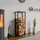 deluke Kaminholzregal Metall 25 x 40 x 150 cm Schwarz