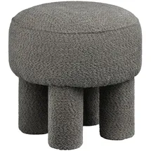 VCM Pouf Ø43cm Polyester 43 x 43 cm Grau
