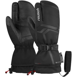 Reusch Unisex 3-Finger Handschuhe Down Spirit GTX Lobster mit praktischen Heizkissen-Taschen 7702 black/silver, 8