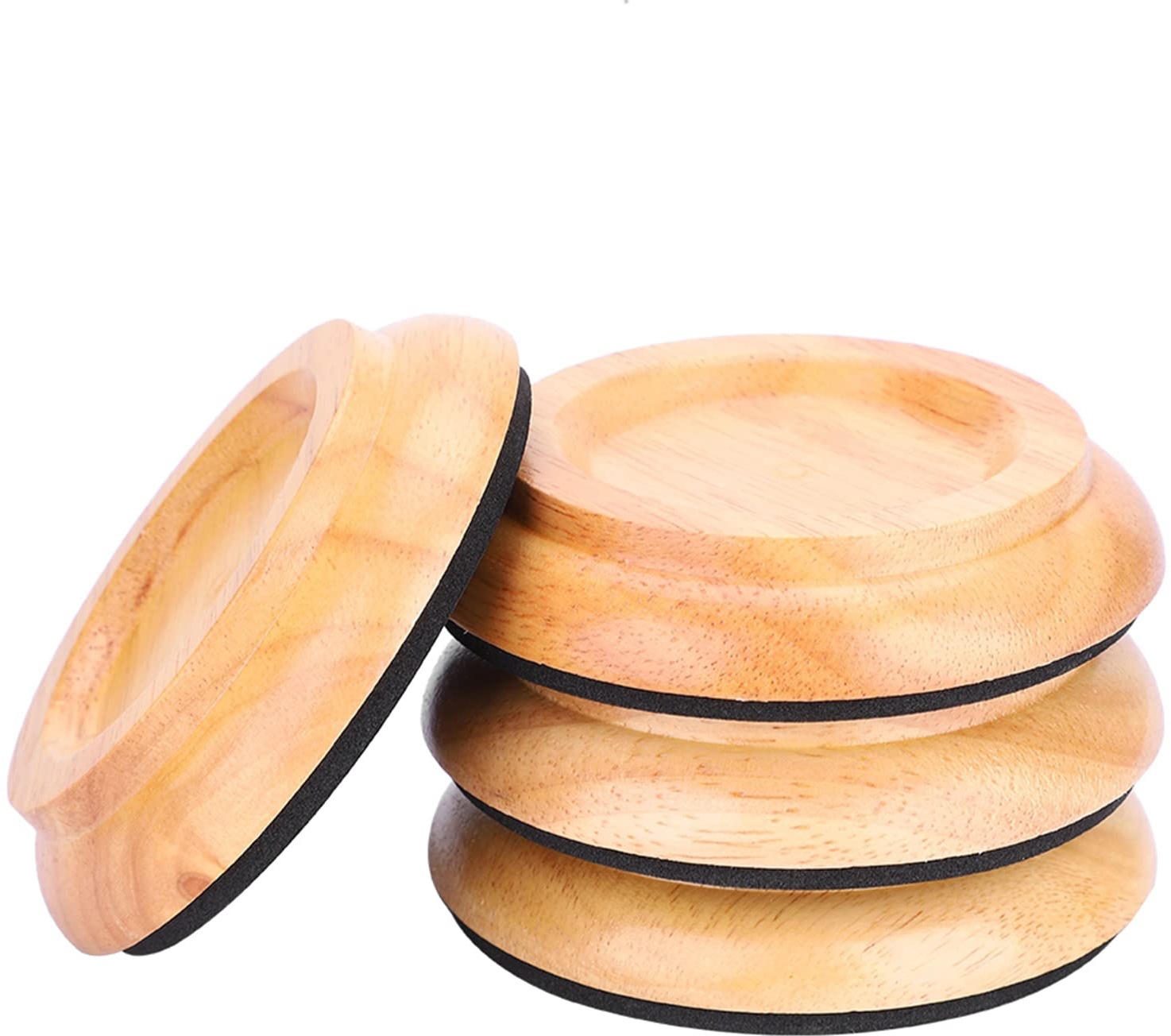 4Pcs Piano Caster Cups Holz Piano Caster Upright Piano Bein Bodenschoner Rutschfest(Color)