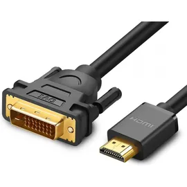 UGREEN Kabel HD106 DVI 24+1 Pin/HDMI 1,5 m Schwarz