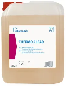 Dr. Schumacher THERMO Clear Spezialklarspüler, Klarspüler für thermische Steckbettenautomaten, 5 l - Flachkanister