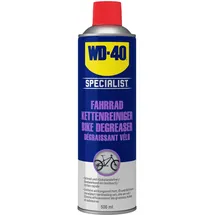 WD-40 Fahrrad Kettenreiniger 500 ml - schnelltrocknend, entfernt Fett, Öl, Schmutz